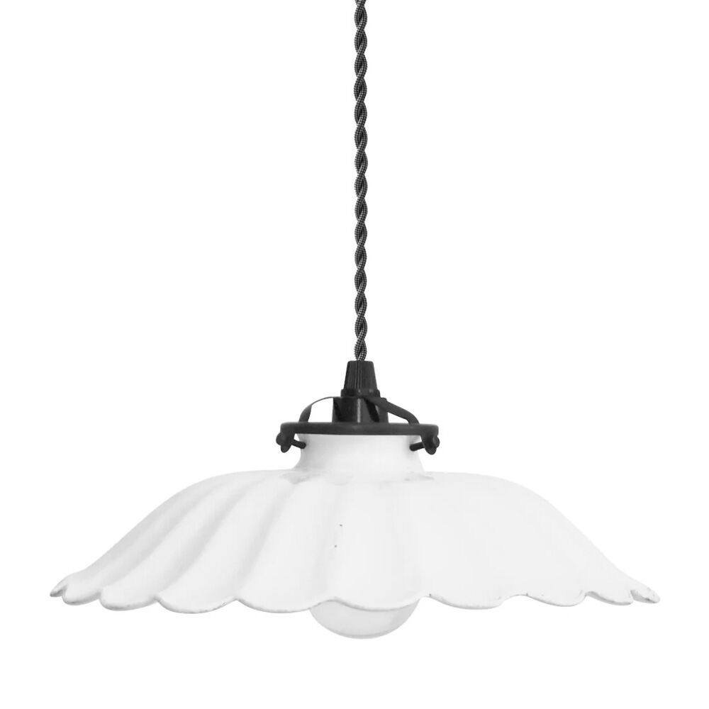 Astier de Villatte Pendant Light Marguerite Large with Canopy