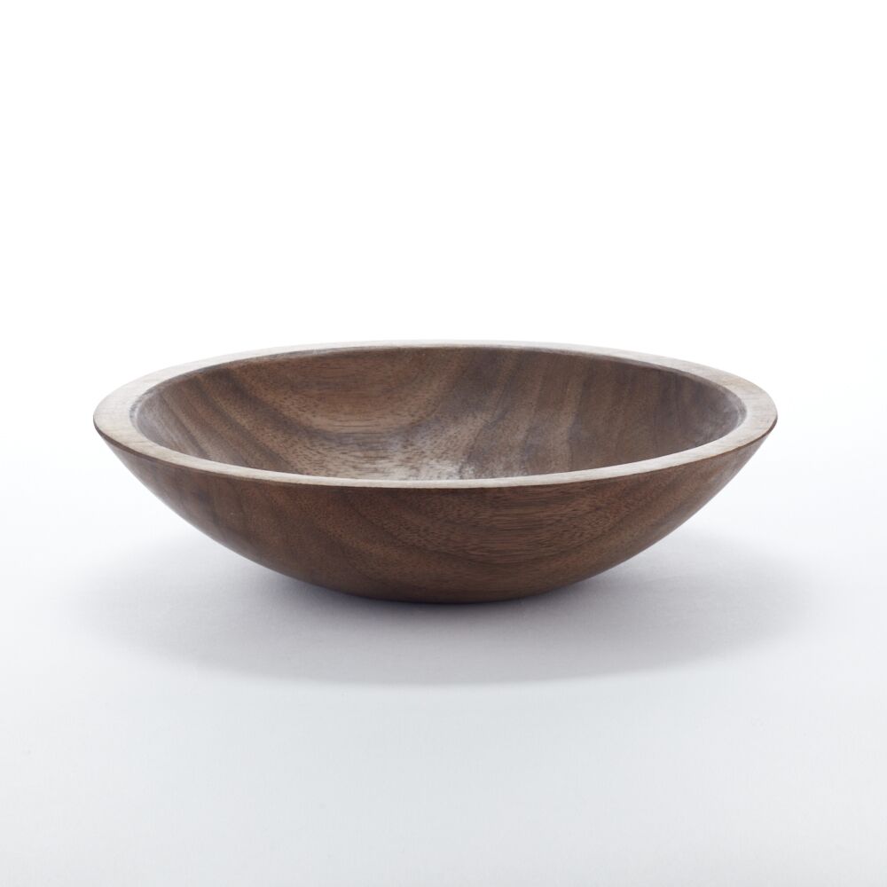 Peterman Black Walnut Wood Serving Bowl 8