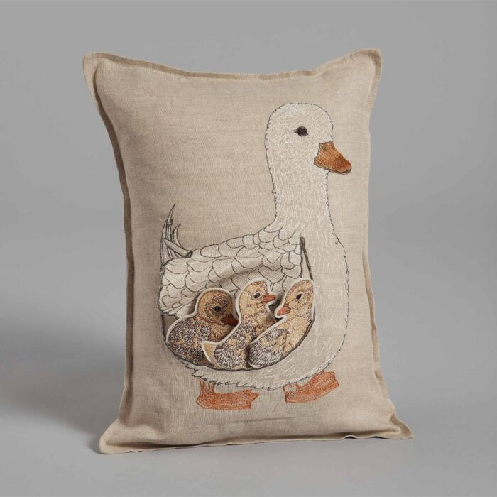 Coral Tusk Pillow Mama Duck 12x16