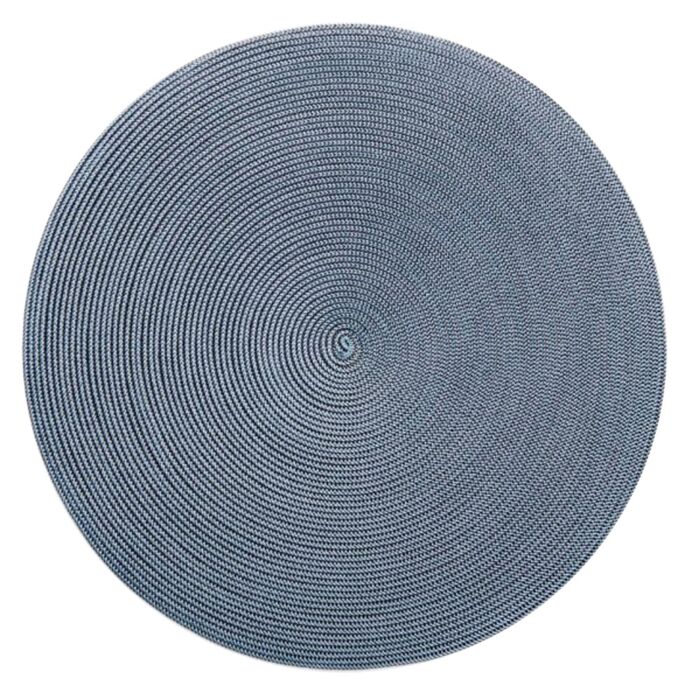 Deborah Rhodes Placemat Linen Braid Brown & Aqua