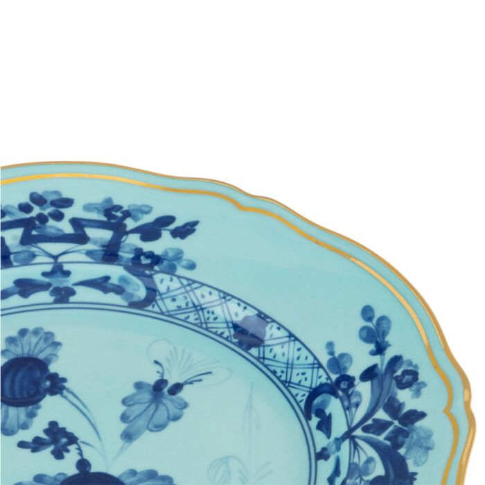 Ginori Oriente Italiano Iris Gold Rim Dessert Plate