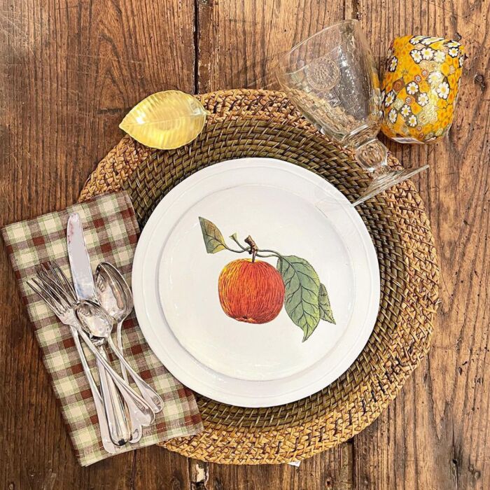 Red apple dinnerware sets discount