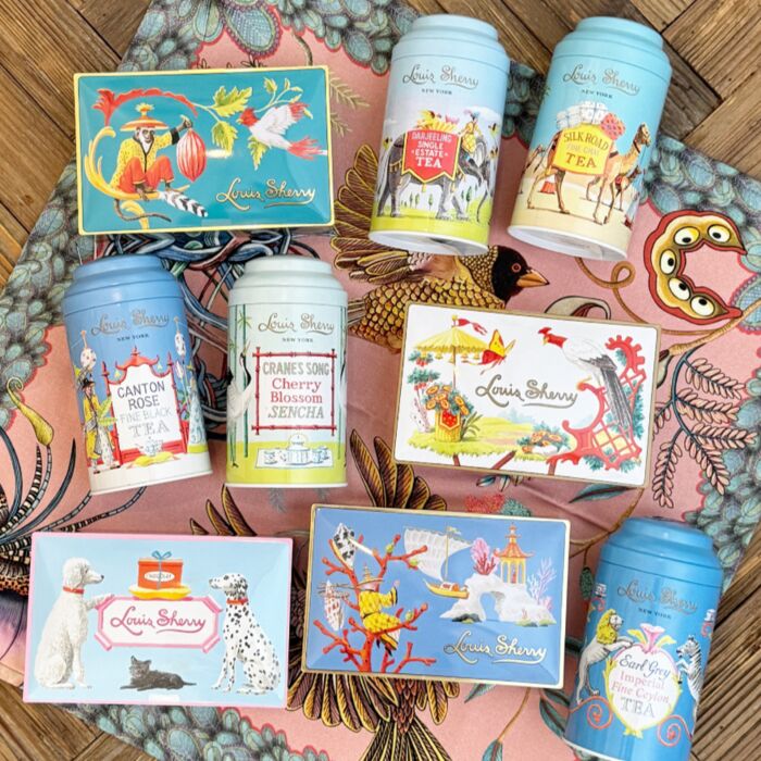 Louis Sherry Crane's Song Cherry Blossom Sencha Tea Tin