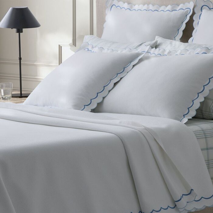 Matouk India Pique Azure Euro Sham