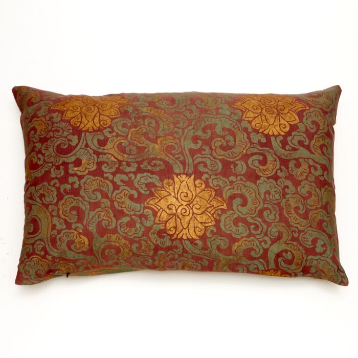 Rust linen cushion discount