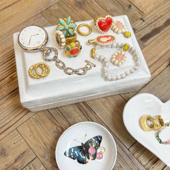 ASTIER DE VILLATTE+SerenaCaroneセラミック ジュエリーボックス Serena Jewelry Box by Astier de Villatte, 20cm – Summerill