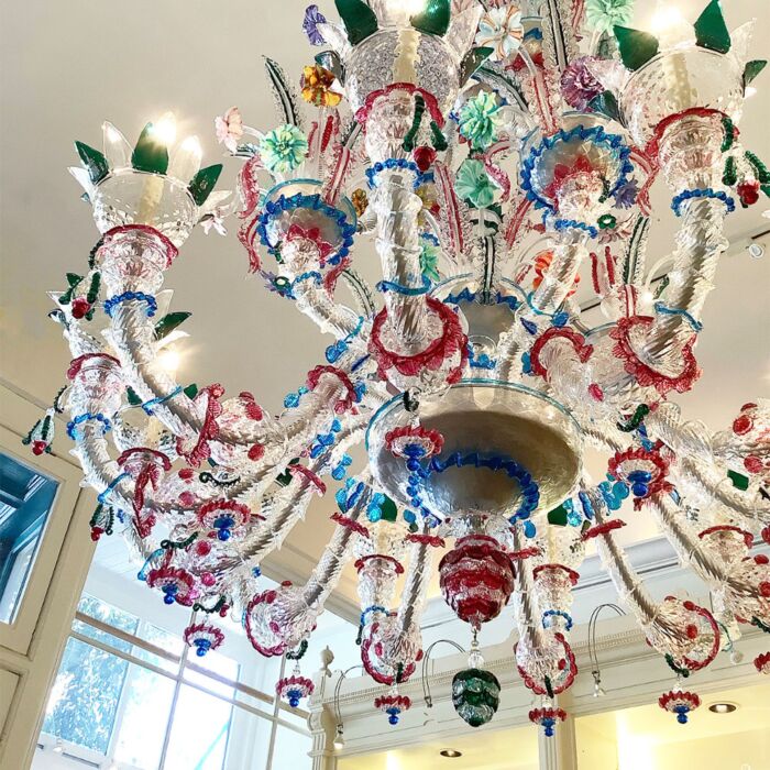 Multicolor chandelier deals