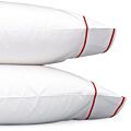 Matouk Ansonia Red King Pillowcase/Pair - 21x40