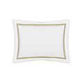 Matouk Lowell White & Champagne Boudoir Sham - 12x16