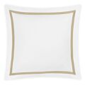 Matouk Lowell White & Champagne Euro Sham - 27x27