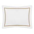 Matouk Lowell White & Champagne King Sham - 21x36