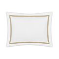 Matouk Lowell White & Champagne Standard Sham - 21x27