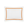Matouk Lowell White & Tangerine Boudoir Sham - 12x16