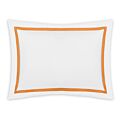 Matouk Lowell White & Tangerine King Pillowcase/Pair - 21x41