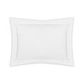 Matouk Lowell White & White Standard Sham - 21x27