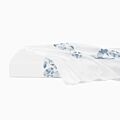 Sferra Tralcio White & Sea King Flat Sheet - 114x114