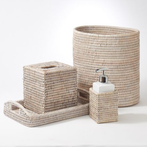  Matahari Rattan Whitewash Bath Collection