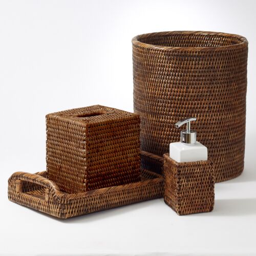  Matahari Rattan Antique Brown Bath Collection