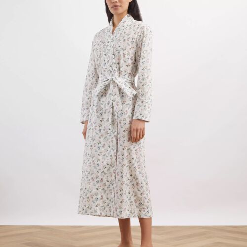      Liberty Annie White Tana Lawn Cotton Robe