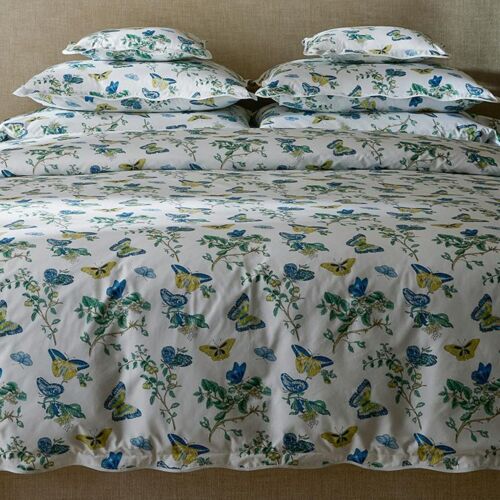 Matouk Baudin Butterfly Prussian Blue Bed Collection
