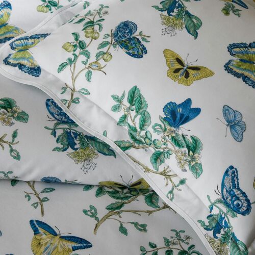 Matouk Baudin Butterfly Prussian Blue Bed Collection