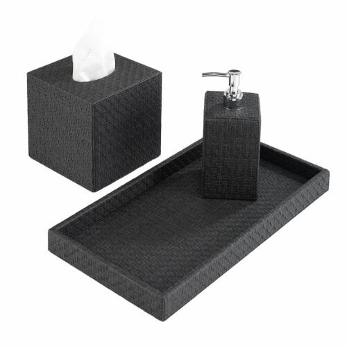 Bodrum Wicker Black Bath Collection