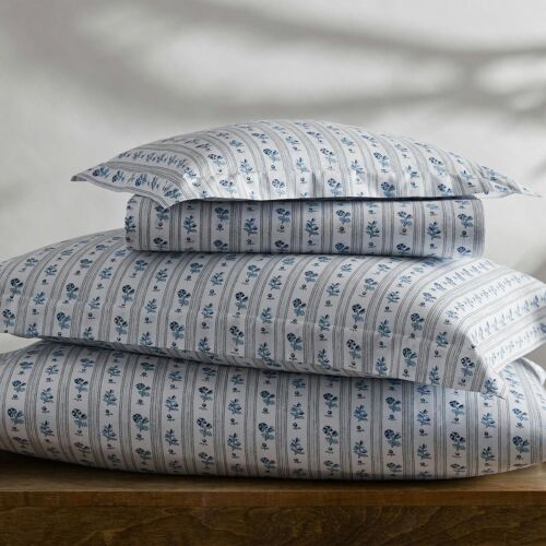Matouk Cabanon Stripe Blue Bed Collection