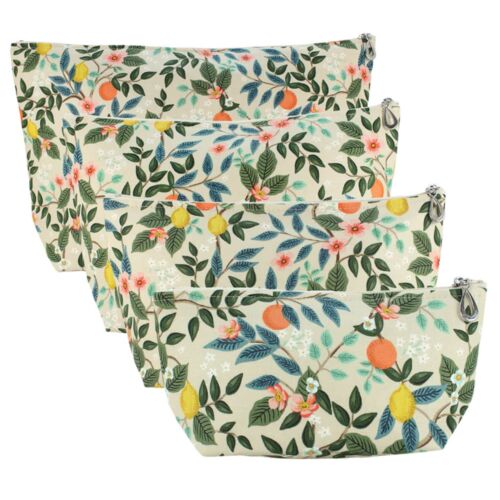 Dana Herbert Citrus Grove Cream Cosmetic Bags