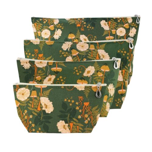 Dana Herbert Navy Fern Cosmetic Bags