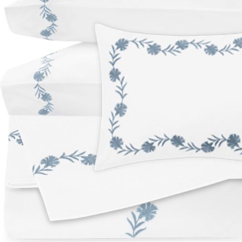 Matouk Daphne Hazy Blue Bed Collection