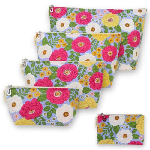 Dana Herbert Cosmetic Bags & Coin Purse Fuchsia on Periwinkle