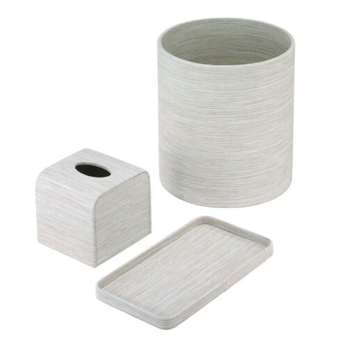 Bodrum Grasscloth Celadon Bath Collection