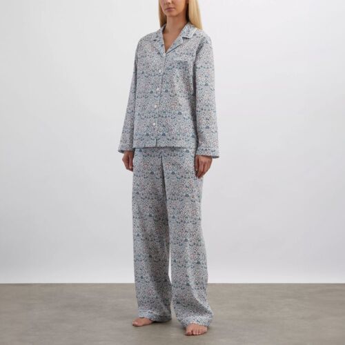      Liberty Imran White Tana Lawn Cotton Pajama Set
