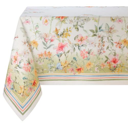 Bodrum Lily Garden Tablecloth & Runner