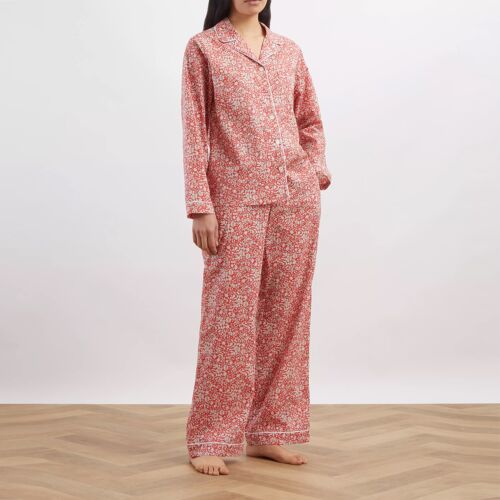      Liberty Lizzy Red Tana Lawn Cotton Pajama Set