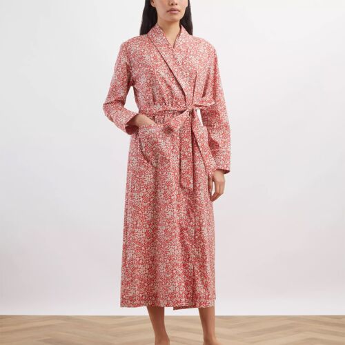      Liberty Lizzy Red Tana Lawn Cotton Robe