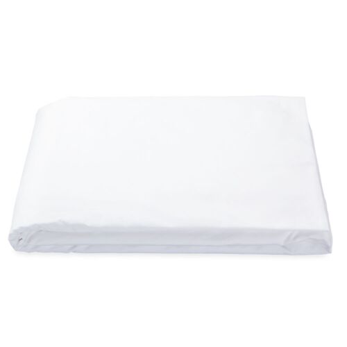 Matouk Luca White Fitted Sheet