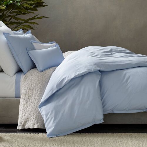 Matouk Luca Satin Stitch Sky Bed Collection