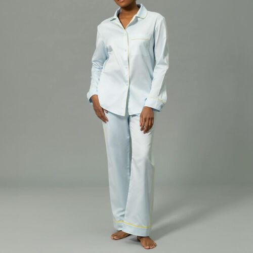  Matouk Nocturne Blue & Lemon Pajama Set