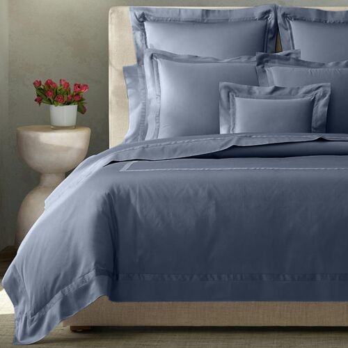 Matouk Nocturne Steel Blue Bed Collection