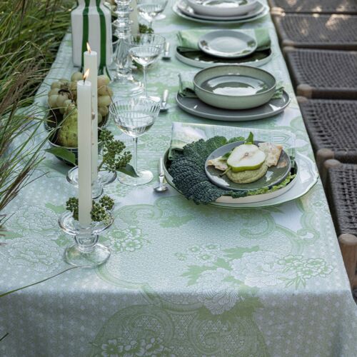 French Promenade Imperiale Green Tablecloth