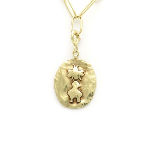 18K Gold-Dipped Bee & Bird Charm Pendant