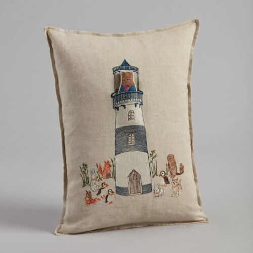 Coral & Tusk Pillow Lighthouse Friends 12x16"
