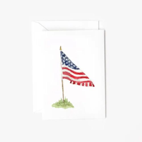  Emily Lex American Flag Mini Notecard