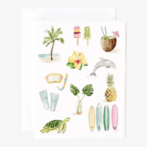   Emily Lex Tropical Notecard Set/8