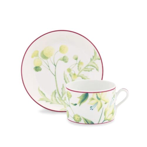  Ginori Florenza Verde Acanto Tea Cup & Saucer Set