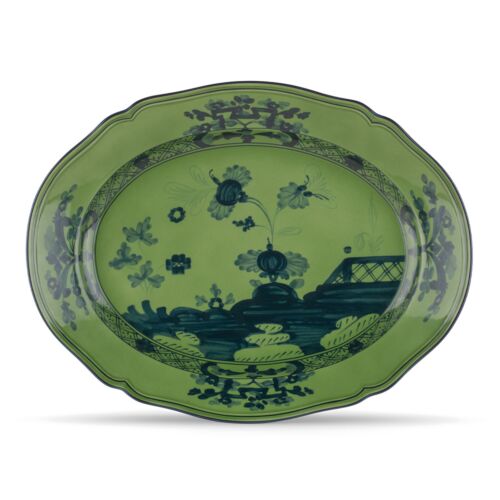  Ginori Oriente Italiano Malachite Oval Platter Large