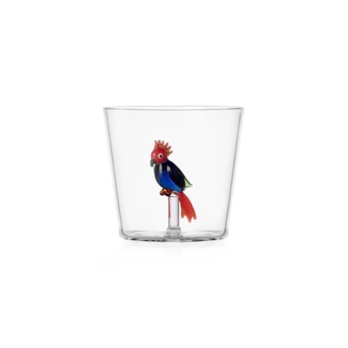   Ichendorf Glass Cockatoo Red & Blue Tumbler