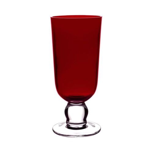 WYC Glass Scarlet Footed Hurricane