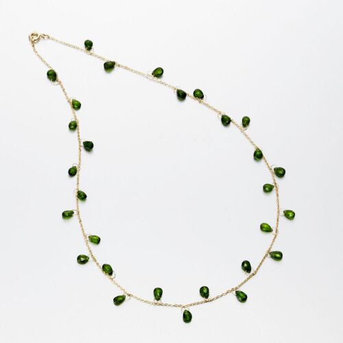 14K Chrome Diopside Necklace